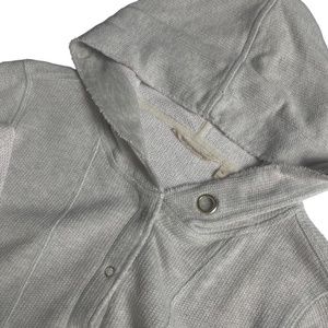 Soft Surroundings XL Hoodie 3/4 Sleeve 1/4 Snap Pockets Cotton / Poly‎ Blend
